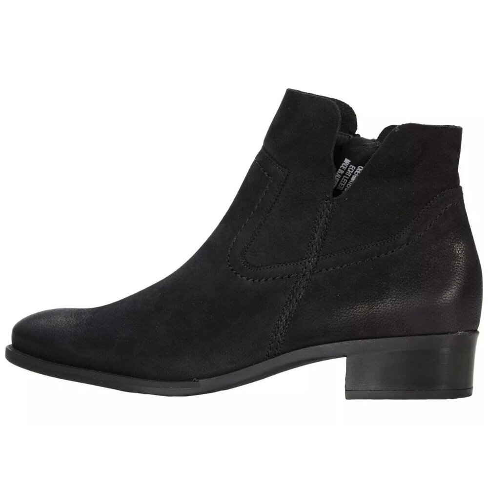 Paul Green Black Suede Leather Ankle Boots